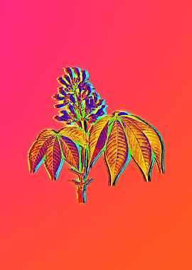 Neon Leaf Illustration