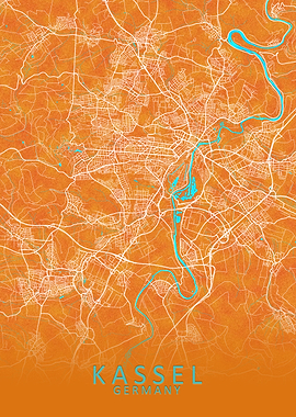 Kassel Germany City Map