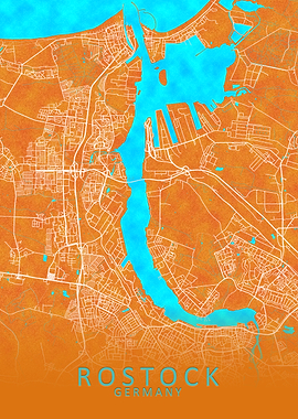 Rostock Germany City Map