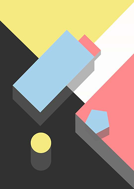 Abstract pastel geometric