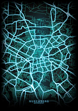 Nuremberg Germany City Map