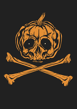 Pumpkin jolly roger