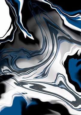 Liquid Marble No1 blue