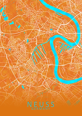 Neuss Germany City Map