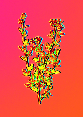 Neon Leaf Illustration