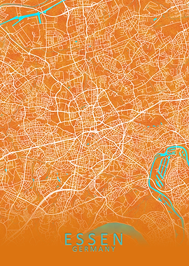 Essen Germany City Map