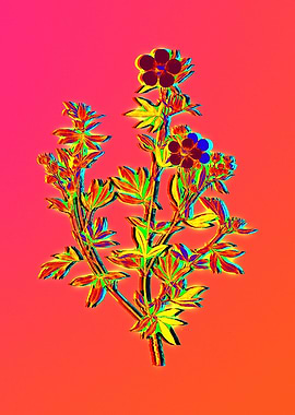 Neon Leaf Illustration