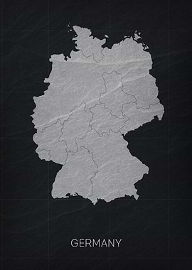 Germany Map Modern Slate