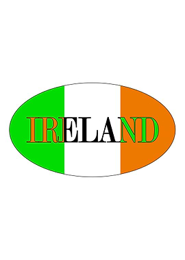 Irish Isolated Rugby Ball