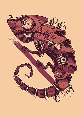 Steampunk chamaleon