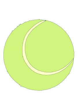 Tennis Ball On White