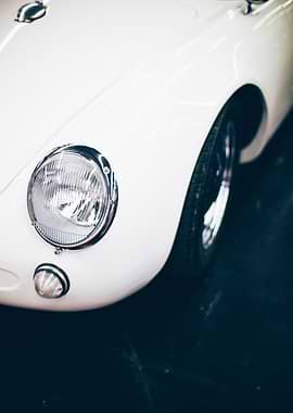 White vintage oldtimer