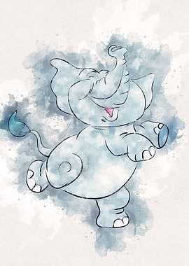 elephant dance watercolor