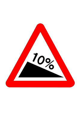 10 Percent Incline Sign