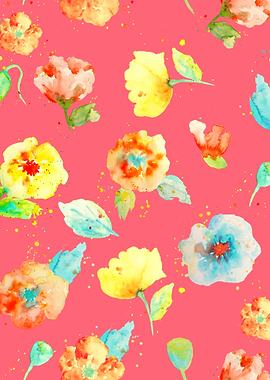 Pink Poppy Pattern 03