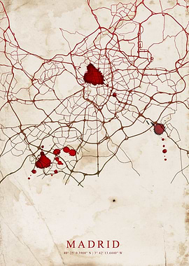 Madrid Old Map