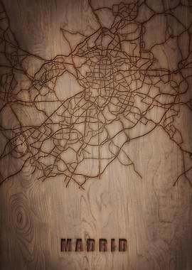 Madrid Wood Map