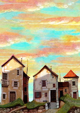 Village sunset