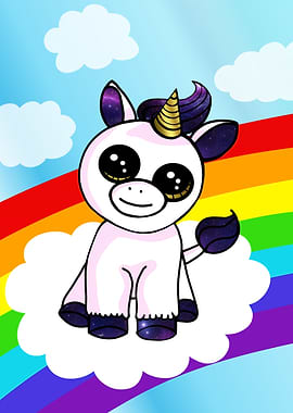 Kawaii Unicorn + Rainbow