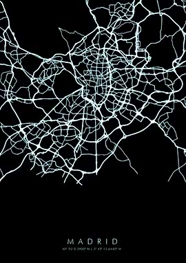 Madrid Neon Map