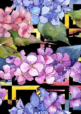 Hydrangea Pattern on B 08