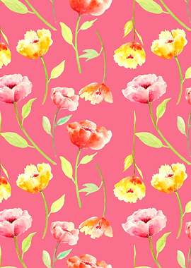 Pink Poppy Pattern 06