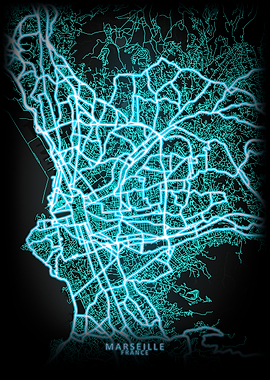 Marseille France City Map