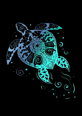 Sea Turtle Mandala Diving