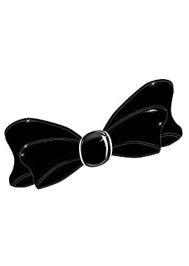 Black Satin Bow