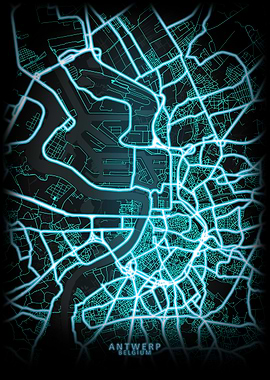 Antwerp Belgium City Map