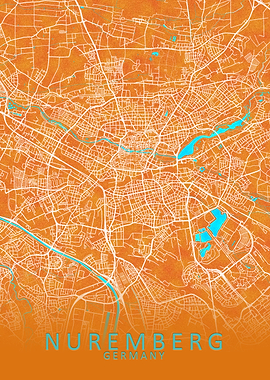Nuremberg Germany City Map