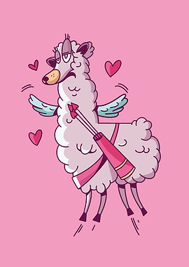 Valentine llama