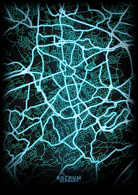 Bochum Germany City Map