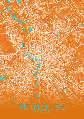 Toulouse France City Map
