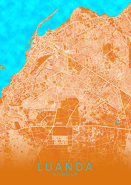 Luanda Angola City Map