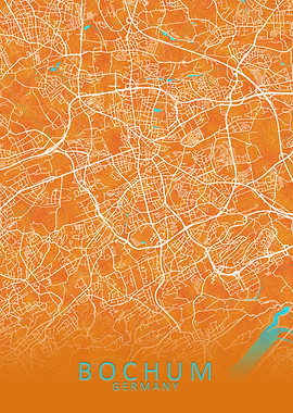 Bochum Germany City Map