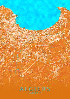 Algiers Algeria City Map