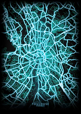 Toulouse France City Map