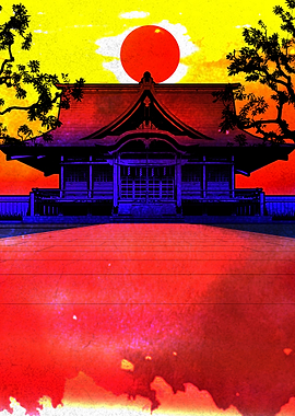 Shrine Sunset