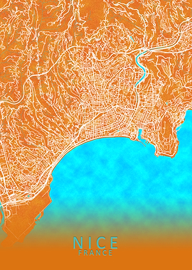 Nice France City Map