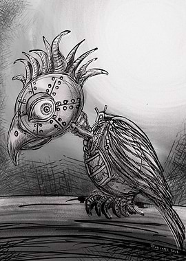 Steampunk parrot