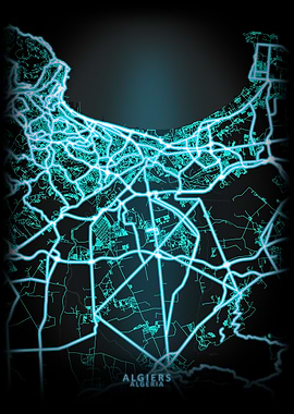 Algiers Algeria City Map