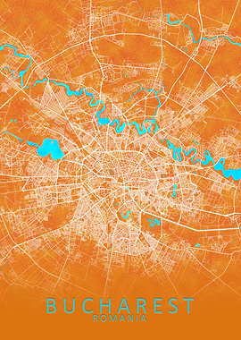 Bucharest Romania City Map
