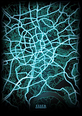 Essen Germany City Map