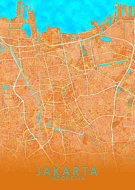 Jakarta Indonesia City Map