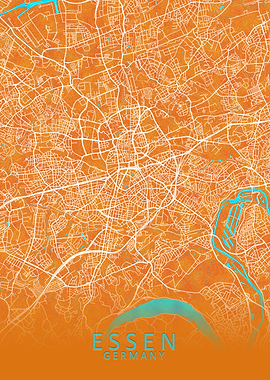 Essen Germany City Map
