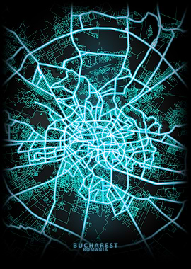 Bucharest Romania City Map