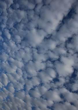 Sky with bubbles clouds