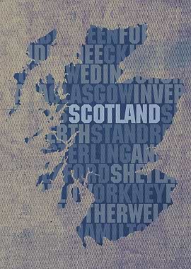 Scotland Country Word Map