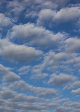 Sky with bubbles clouds